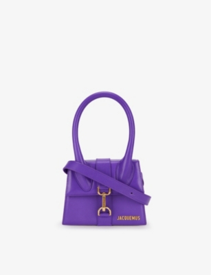 Jacquemus Le Chiquito Medium Leather Crossbody Bag In Purple ModeSens