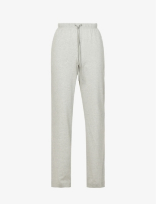 Polo Ralph Lauren Logo-embroidered Cotton-jersey Pyjama Bottoms In Andover Heather