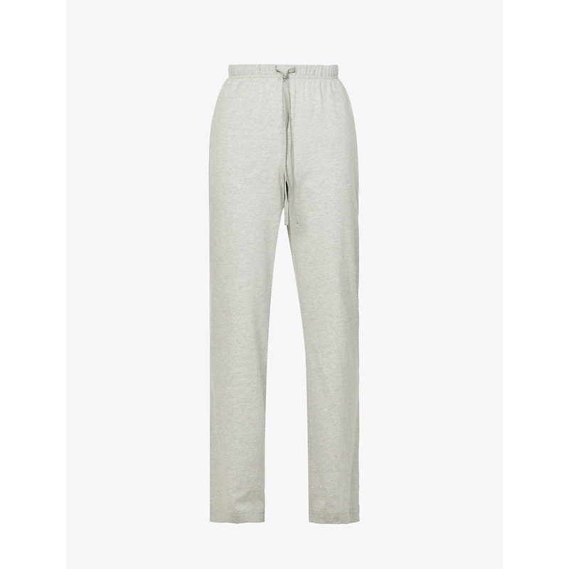 Polo Ralph Lauren Logo-embroidered Cotton-jersey Pyjama Bottoms In Andover Heather