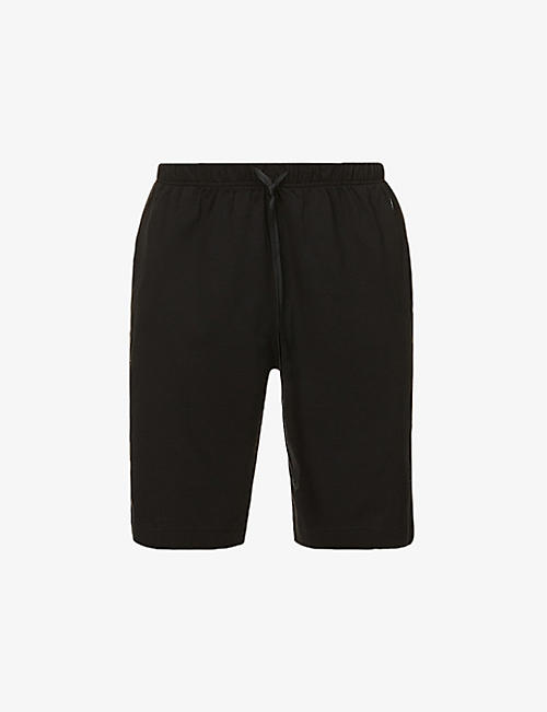 POLO RALPH LAUREN: Logo-embroidered cotton-jersey shorts