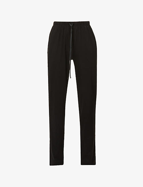 POLO RALPH LAUREN: Logo-embroidered cotton-jersey jogging bottoms