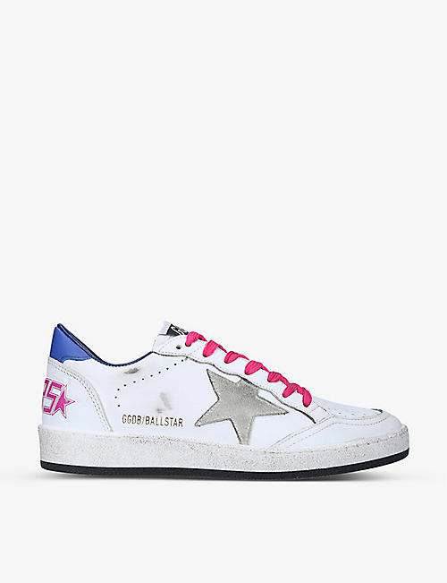 GOLDEN GOOSE: Women's Ball Star 10419 distressed leather trainers