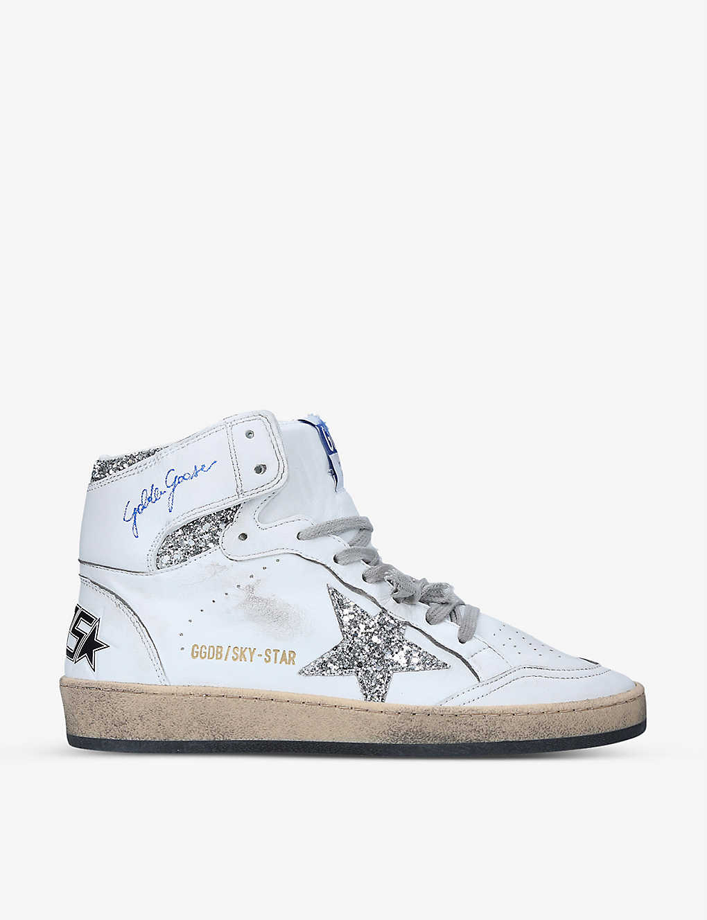 Golden Goose Womens White/oth Women's Sky Star 80185 Leather High-top Trainers