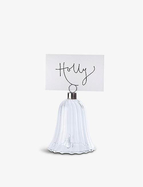 THE WHITE COMPANY: Bell-shaped glass placecard holders set of six