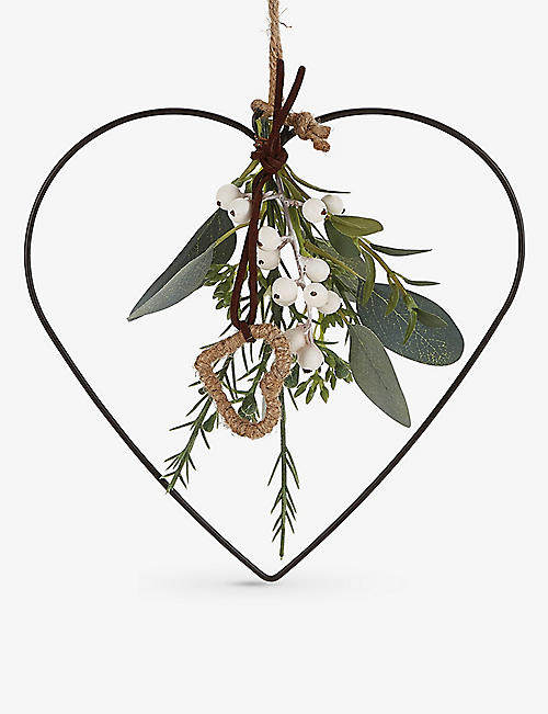THE WHITE COMPANY: Mini Nordic heart Christmas decoration 18cm