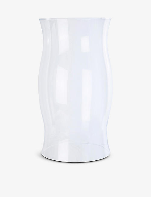 THE WHITE COMPANY: Crystal glass hurricane lantern 45cm