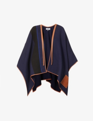 【LOEWE】Stripe cape in linen and cotton LOEWE - Striped linen, cotton and silk-blend cape