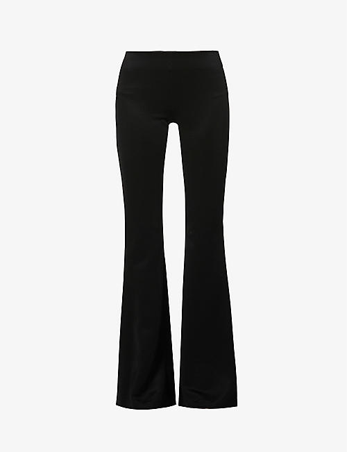 GALVAN: Flared-leg high-rise stretch-woven trousers