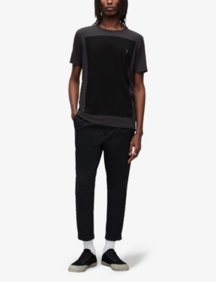ALLSAINTS: Lobke colour-block cotton-jersey T-shirt