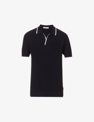 Orlebar Brown Horton Tipped-collar Merino-wool Polo Shirt