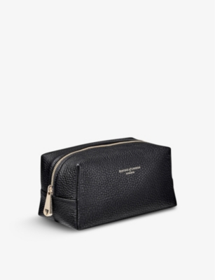 Shop Aspinal Of London Black London Medium Grained-leather Case