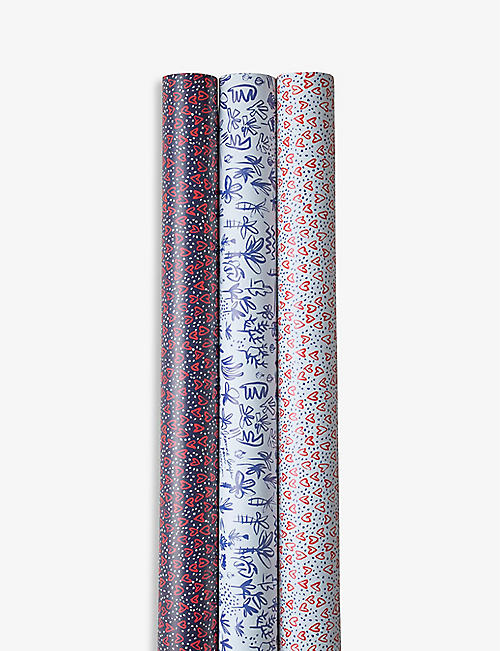 IMPRESSION ORIGINALE: Love Grows recycled wrapping paper set of three
