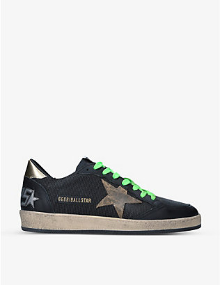 GOLDEN GOOSE: Ballstar leather low-top trainers