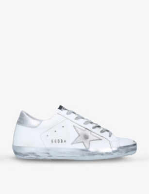 Shop Golden Goose Women's Superstar 80185 Leather Low-top Trainers In White/oth
