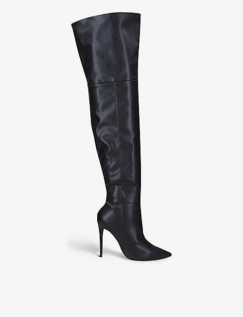 CARVELA: Sass over-the-knee faux leather boots