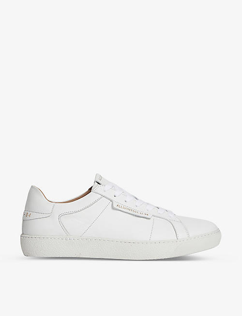 ALLSAINTS: Sheer logo-print low-top leather trainers