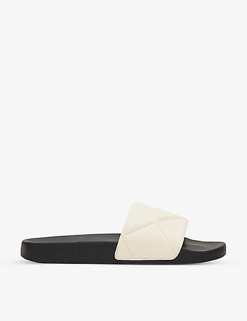 ALLSAINTS: Bell quilted leather sliders