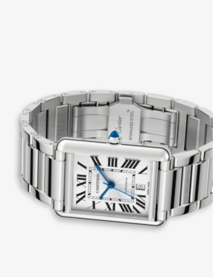 CRWSTA0053 Tank Must extra-large stainless-steel automatic watch