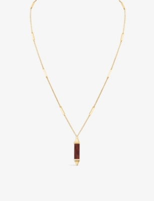 Cartier Womens Yellow Gold Les Berlingots De Large 18ct Yellow-gold And Snakewood Pendant Necklace