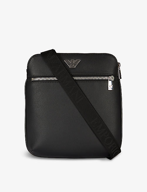 EMPORIO ARMANI: Flat faux leather cross-body bag