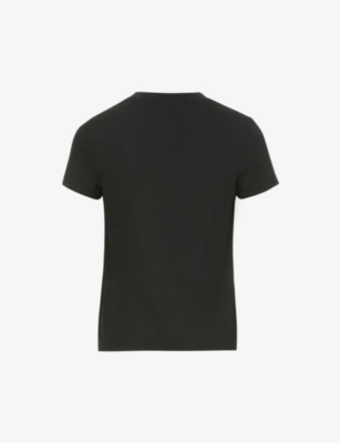 Shop James Perse Women's Black Little Boy Cotton-jersey T-shirt