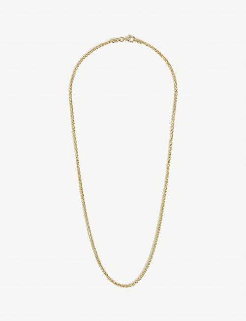 HATTON LABS: Rope 18ct yellow gold-plated sterling-silver necklace