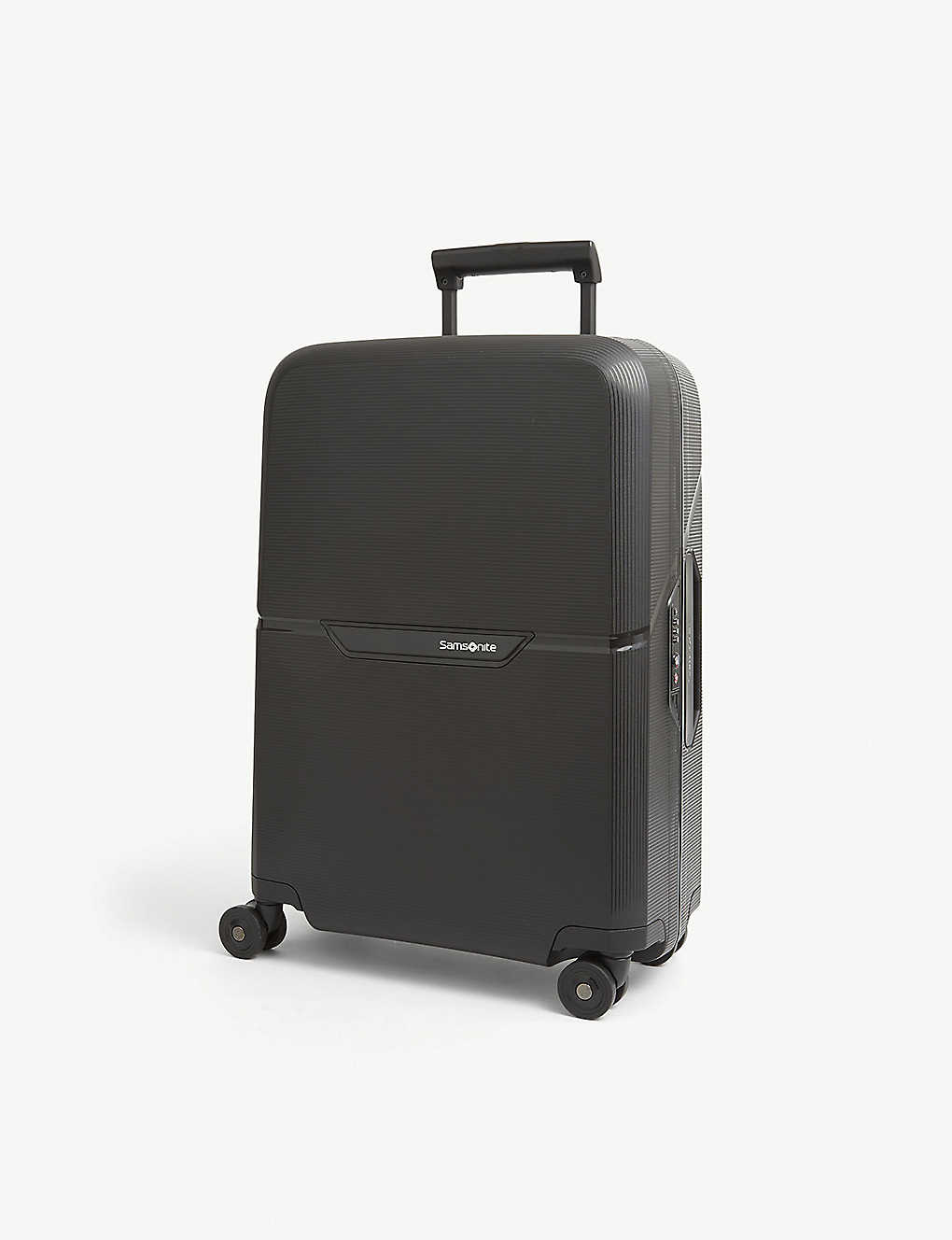 Samsonite Magnum Eco Spinner Recycled-plastic Four-wheel Suitcase 55cm In Graphite
