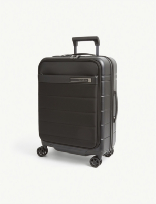 Samsonite Neopod Spinner Expandable Four-wheel Recycled-polypropylene Suitcase 55cm In Black