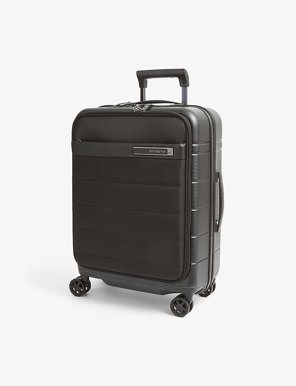 Samsonite Neopod Spinner Expandable Four-wheel Recycled-polypropylene Suitcase 55cm In Black