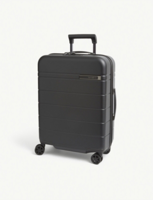 Samsonite Neopod Spinner Expandable Four-wheel Recycled-plastic Suitcase 55cm In Black