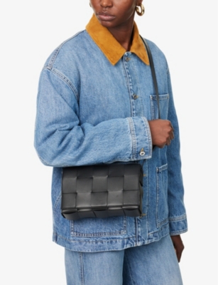 Cassette intrecciato leather cross-body bag