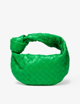 Bottega Veneta Mini Pouch Intrecciato Parakeet Green And Gold