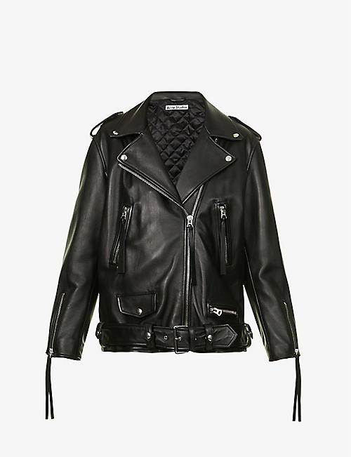 ACNE STUDIOS: New Myrtle belted leather jacket
