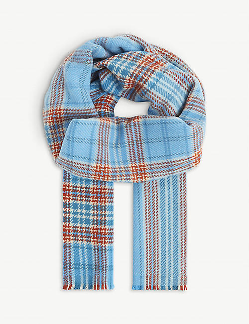 ACNE STUDIOS: Cassiar tartan-print wool scarf