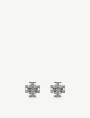 Tory Burch Kira Stud Earrings In Tory Silver