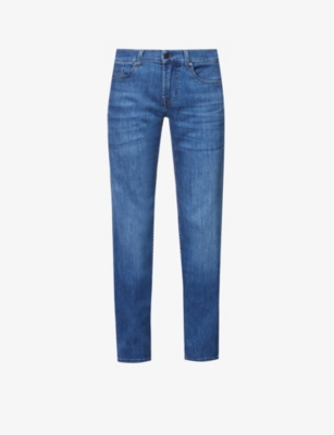 7 FOR ALL MANKIND: Standard Luxe Performance regular-fit straight-leg stretch-denim jeans