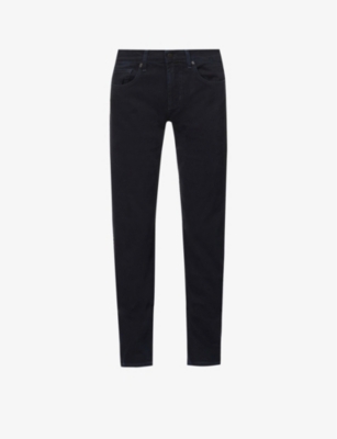 7 For All Mankind Standard Luxe Performance Slim-fit Straight-leg Stretch-denim Jeans In Black