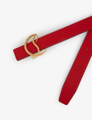 CHRISTIAN LOUBOUTIN Logo-buckle leather belt