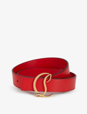CHRISTIAN LOUBOUTIN Logo-buckle leather belt