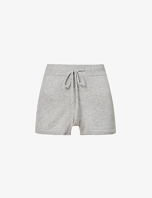 THE WHITE COMPANY: Ribbed high-rise cashmere lounge shorts