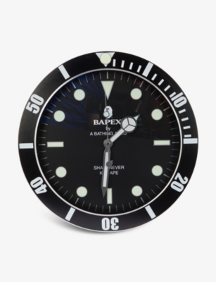 A BATHING APE - Bapex branded metallic wall clock | Selfridges.com