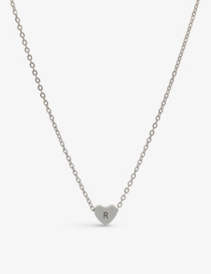 LITTLESMITH: Personalised Initial silver-plated stainless-steel necklace