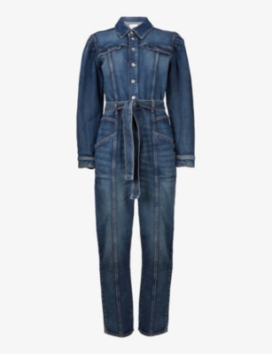 CLAUDIE PIERLOT Jaime stretch denim jumpsuit Selfridges