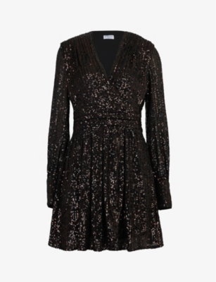 CLAUDIE PIERLOT Rela sequin embellished stretch woven mini dress