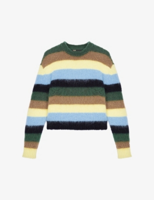 Monsieur striped stretch-knit jumper(9408245)