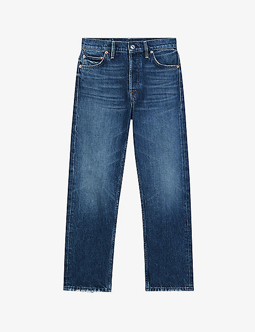 MAJE: Straight-cut eco-washed organic cotton jeans