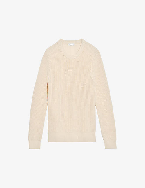 SANDRO: Knitted organic-cotton and silk-blend jumper