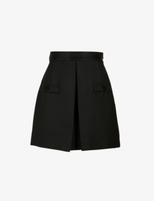 SANDRO: Hugo high-rise woven shorts
