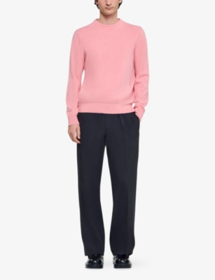 SANDRO: Long-sleeve crewneck cashmere jumper