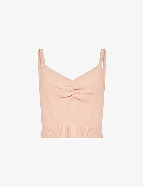 SANDRO: Ivy ribbed cropped wool top